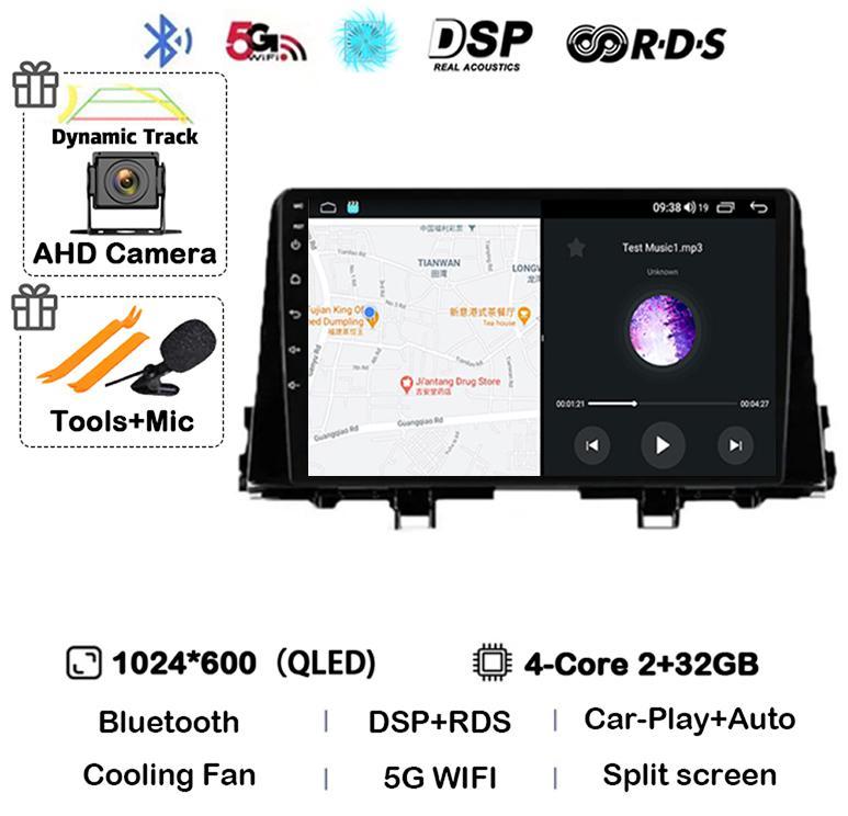 Android 14 Carplay WIFI+4G For KIA PICANTO Morning K 2016 2017 2018 2019 Car Stereo Radio Autoradio Multimedia Player Monitor BT