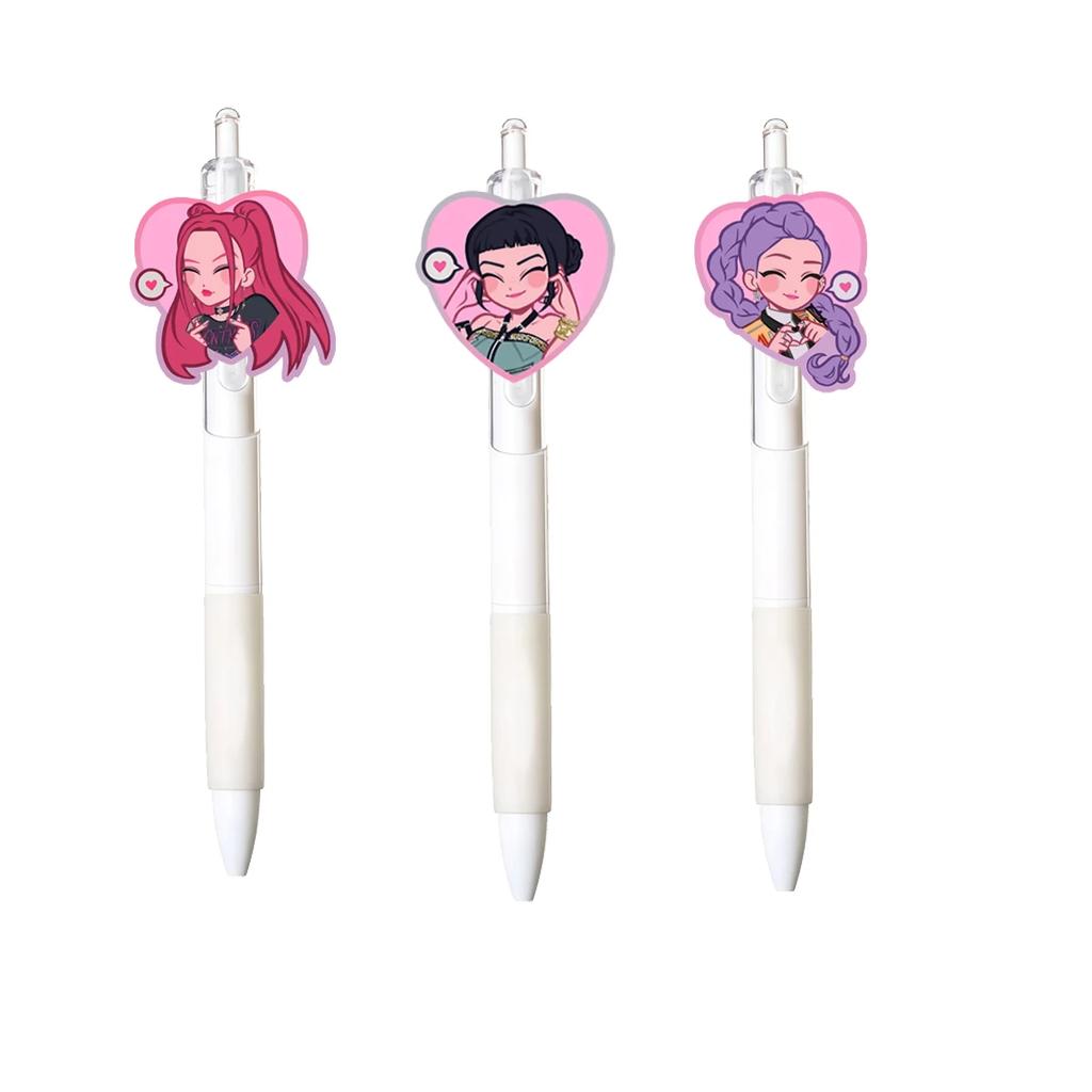 Охотники на демонов Ручка 0,5 мм для K-Pop Черная ручка Студент Сдавать экзамен Рисовать Игра Аниме Мультяшный персонаж Канцелярские товары Учебные принадлежности Детский подарок