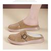 Fashion 2025 Hot Sale Women's Shoes Closed Toe Women's Slippers Fashion Belt Buckle Casual Slippers Women New Plus Size Flat Slippers