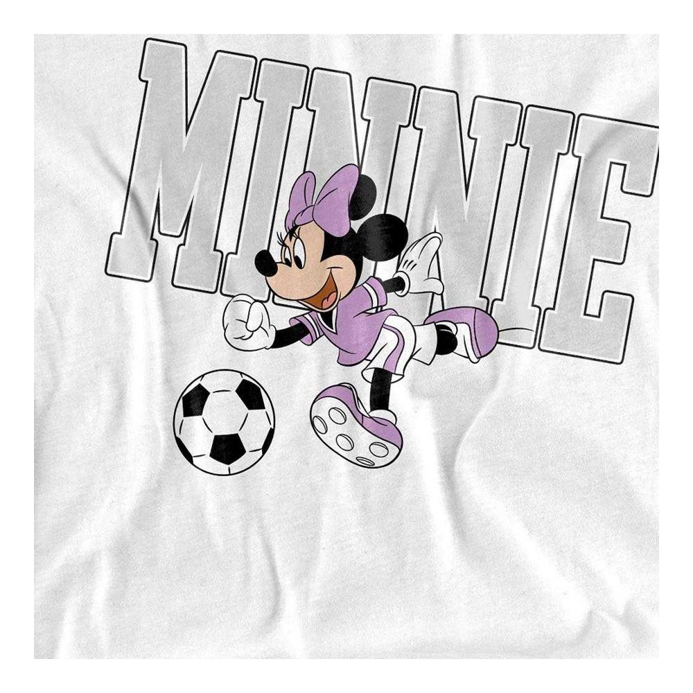 Disney Unisex Adult Kick Minnie Mouse Football T-Shirt