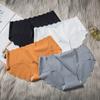 Ice Silk Seamless Underwear Solid Color Breathable Plus Size Low Waist Women's Triangle Panties