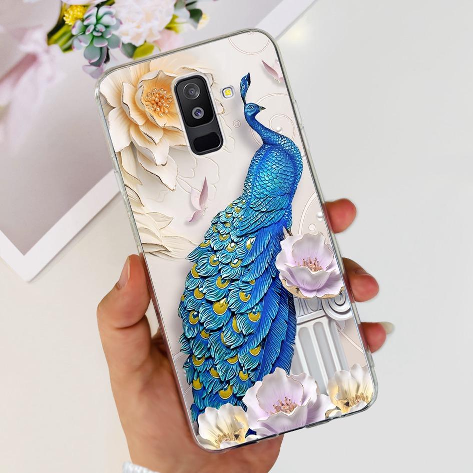 For Samsung A6 Plus 2018 Case SM-A605F New Fashion Butterfly Marble Soft Silicone Funda For Samsung Galaxy A6 A6+ SM-A600F Cover