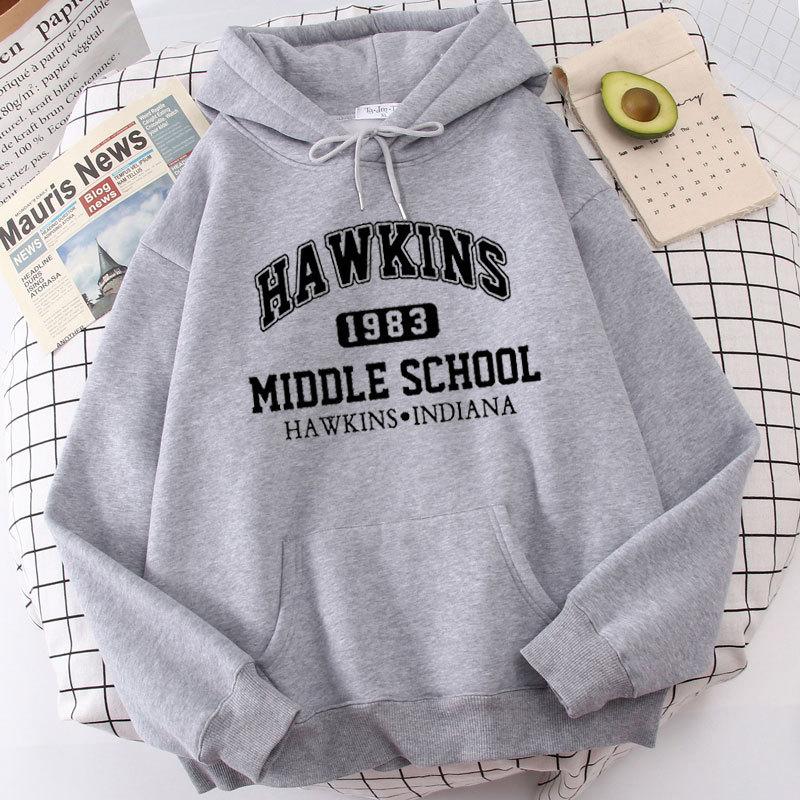 Sweater Alphabet School 1983 Printed Hoodie Sweater Fashion Hip Hop Casual
