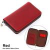 AIGUONIU Retro Style Large Capacity Card Storage Stationery Case Pouch Cowhide Zipper Pen Case Pencil Bag with Leather Material