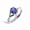 Natural 1.9ct Blue Tanzanite Rings Oval 6*8mm Inclusion Quality Gems 925 Sterling Silver Fine Jewelry for Women Mom Nice Gift