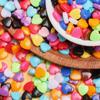 500g/Bag About2700pcs DIY Accessories Acrylic Flat Heart Beads For Jewelry Making Loose Beads Crafted Candy Color Handmade Supplies