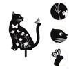 Cat Decorative Garden Stake Lawn Ornament Gift Outdoor Animal Decor Silhouette Yard for Festival