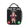John Pork Fourth of July Funny Meme Lunch Bag Lunch Box Men Outdoor Picnic Portable Insulated Cooler Bag Design Tote Food Bags