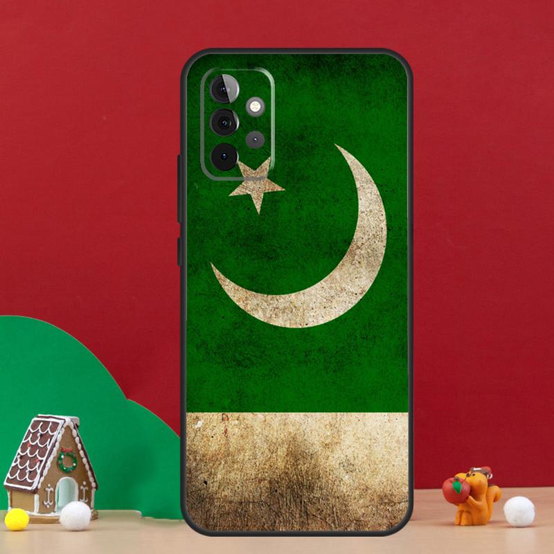 Чехол-баннер с флагом Пакистана для Samsung Galaxy A17 A06 A16 A56 A36 A54 A34 A14 A52 A32 A13 A23 A33 A53 A15 A35 A55