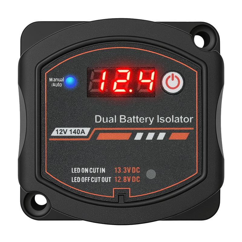 Smart Dual Battery Isolator 12V 140A Waterproof Digital Voltage Sensitive Relay VSR Switch For Car RV Camper UTV Boat Marine