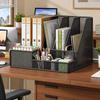 3 Or 4 Slot Metal Desktop File Folder with Pen Holder Desktop Book Rack  Desk Organization