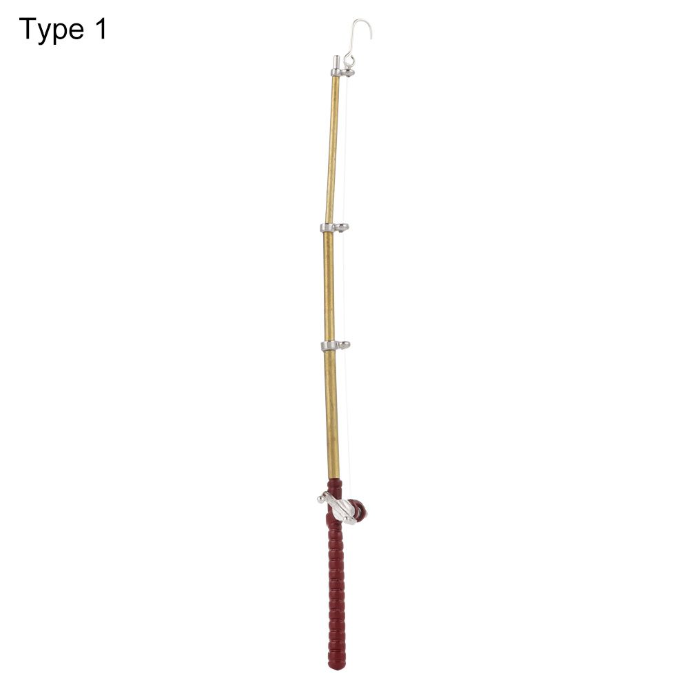 Garden Micro Landscape Scene Model Trammel Net Doll Accessories Miniature Fishing Rod Fish Pole