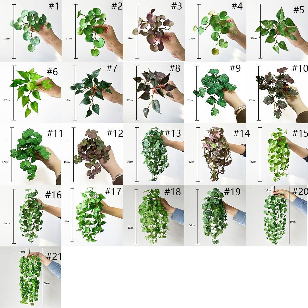 Handmade Artificial Copper Coin Grass Plants Soft Mini Bouquet Fake Ivy Leaf Leaves  Office