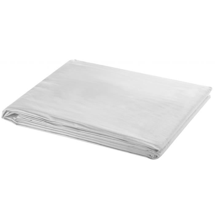 VidaXL Support de fond télescopique et toile de fond blanc 3x5 m