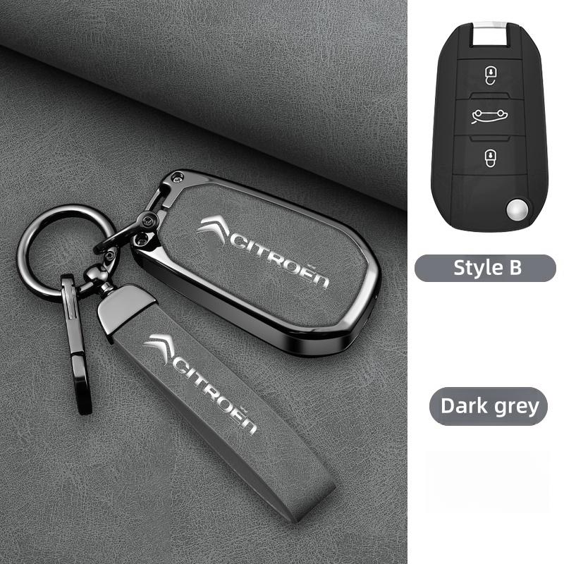 ALC1 Zinc Alloy Leather Car Key Case Cover For Citroen C1 C2 C3 C4 C5 C6 C4L Berlingo Picasso Jumpy Nemo Aircross Sega C5 X Accessori