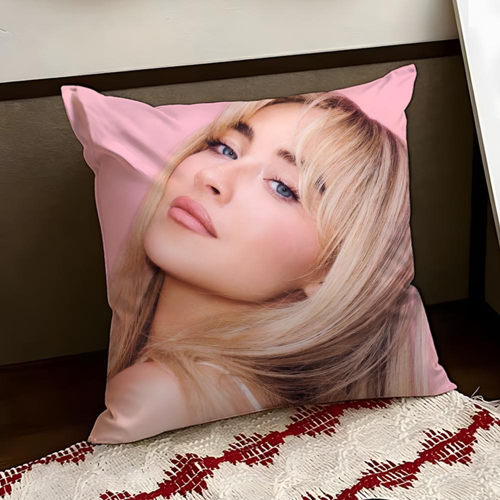 Sabrina singer CCarpenter Cushion Cover Reversible Soft Durable Pillow Cover Home Car MultiScene Use for Daily Comfort