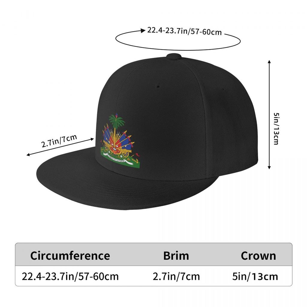 Haiti Coat of Arms Baseball Cap Hard Hat Birthday Big Size Hat Cap Female Unisex's