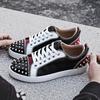 New Trendy Shoes Fashionable Silver Face Low-top DingTalk Casual Board Shoes Lace-up Shallow Shoes Rivet Men's Shoes