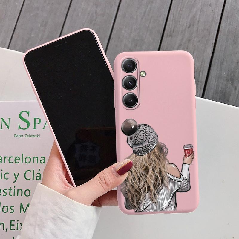 Модный женский чехол для iPhone Samsung A55 S24 FE S25 M35 A06 Xiaomi Redmi Note 13 Pro 14C Huawei Honor 200 противоударный матовый чехол для телефона с защитой от царапин