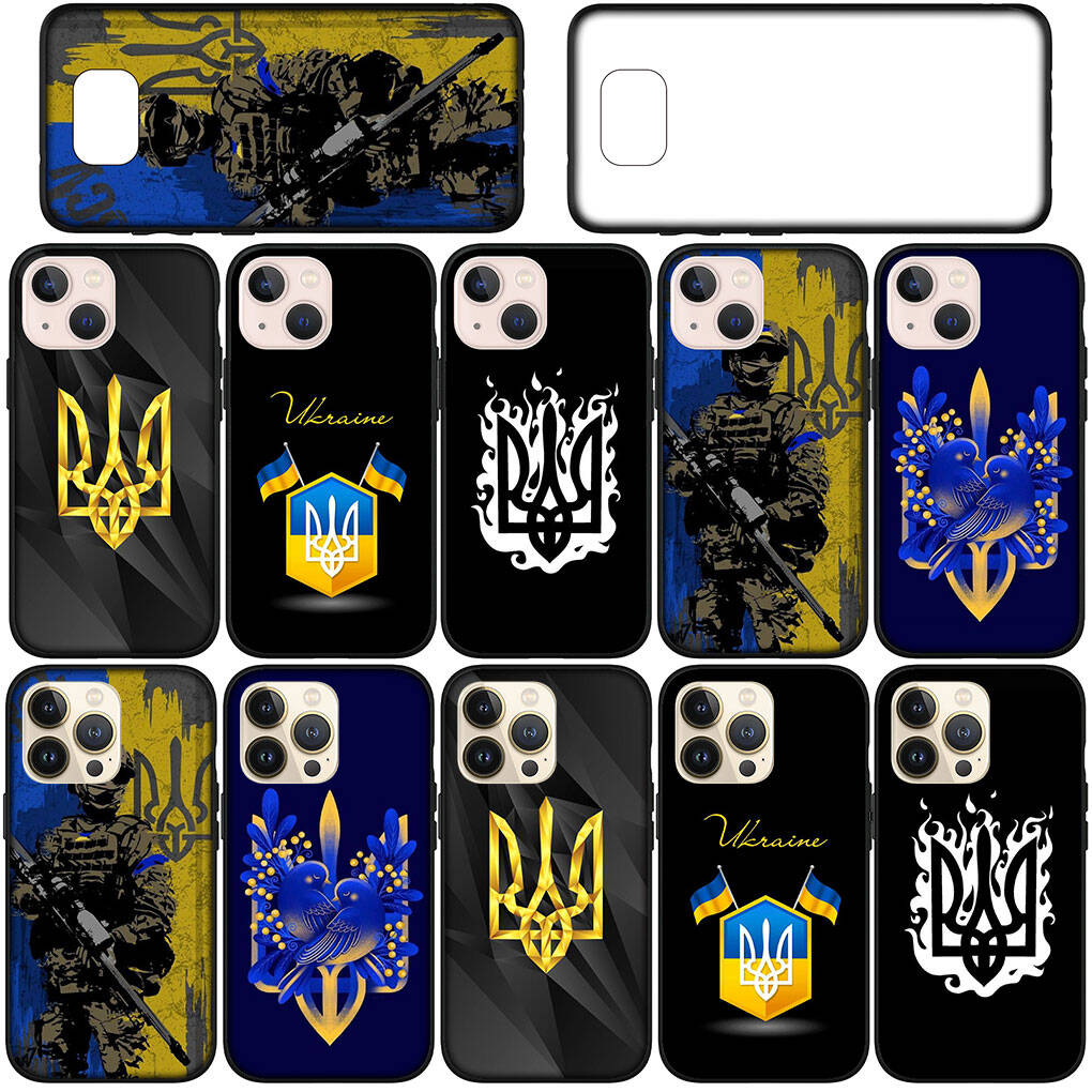 Для Samsung Galaxy S25 S24 S23 S22 S21 S20 Ultra FE Plus A17 A37 A57 A56 A55 A06 A16 A15 A36 A26 A35 A05 A25 A54 A34 Чехол для телефона Карта Флаг Украины Обложка