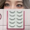 Japanese Cosplay Manga Anime Lashes Faux Mink Wet Spiky Lashes Doll Strip Lashes for Women