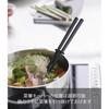 Yamazaki Tower Silicone Cooking Chopsticks, Black, Approx. W0.8 X D0.8 X H30cm, with Chopstick Keeper, Heat-Resistant, 4275