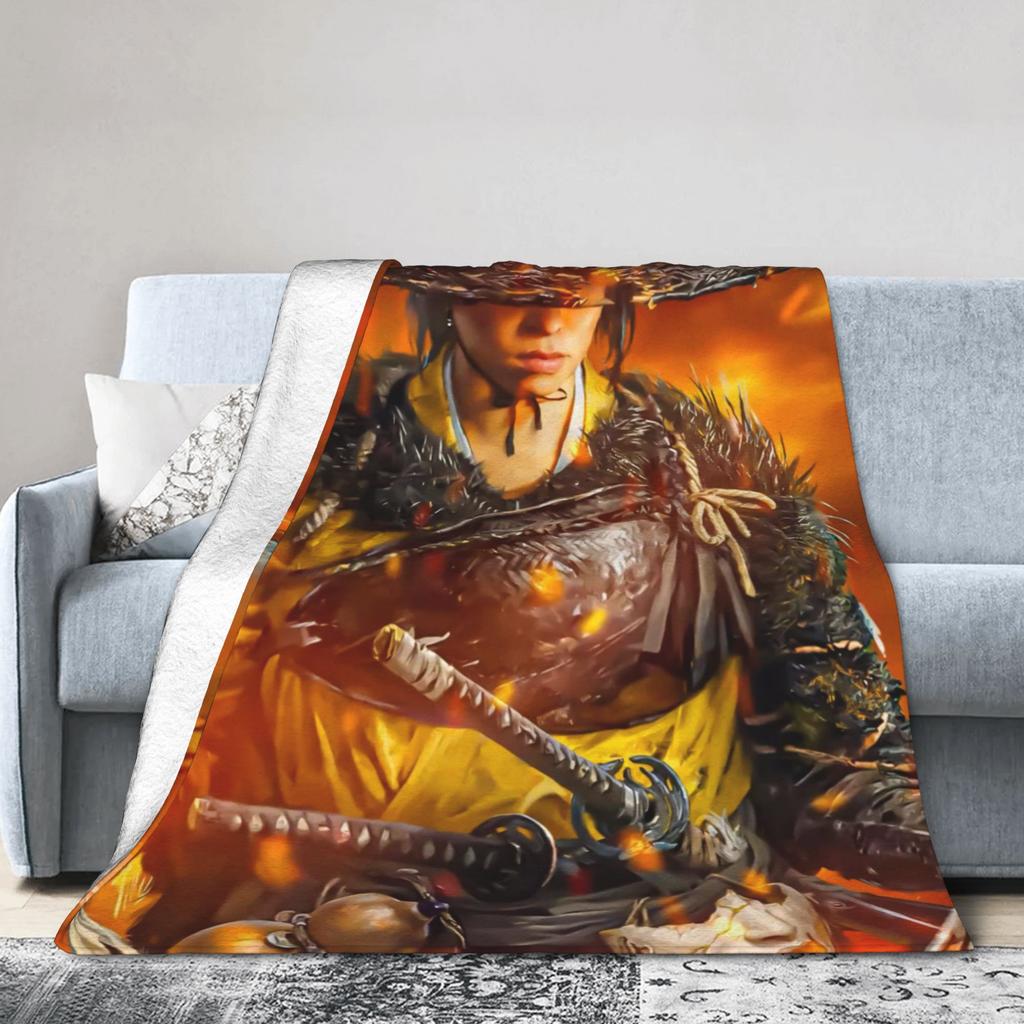 Теплые ОдеялаДетские Взрослые Декоративные Призрак Йотей 2025 Игровое Плед Фланелевое Покрывало Для Домашнего Декора Узор Чехол На Диван