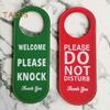 Не беспокоить Дверная вешалка Двусторонняя искусственная кожа Добро пожаловать Пожалуйста, постучите Домашний Офис Дверная ручка Знак Подвесной декоративный орнамент