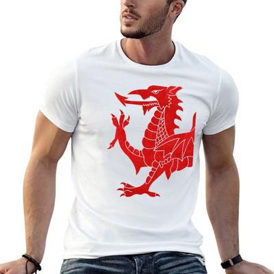 Cymru Dragon Shirts T-Shirt Plus Size Solid Color T-Shirt