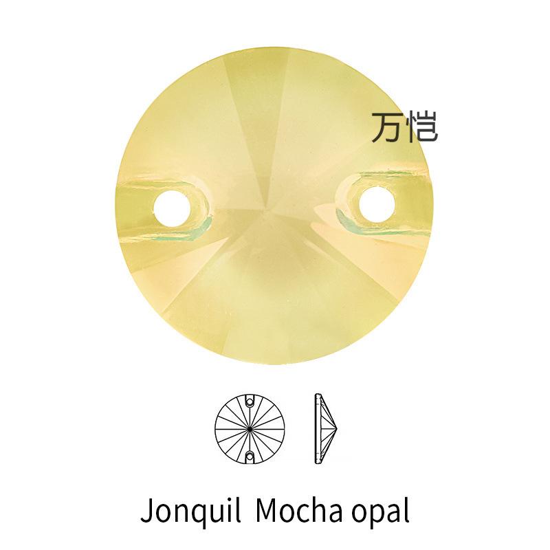 Hand Sewn Drill Flat Buckle, Special-Shaped Ab Color Crystal Glass Round Satellite Diy Clothing Wedding Rhinestone Jewelry Accessories