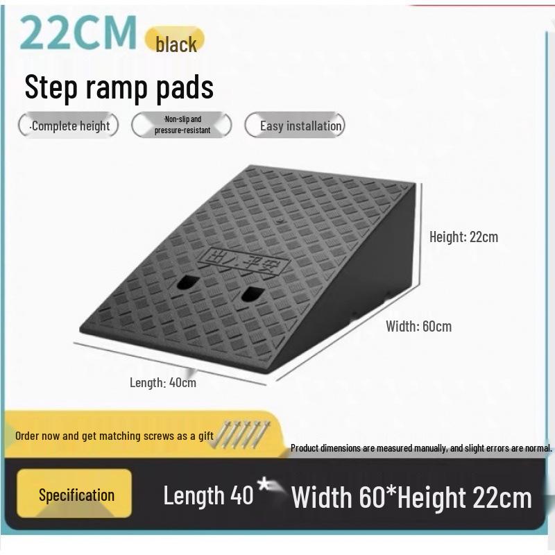 Uphill Step Mat: Plastic Slope Curb Car Sill and Speed Bump