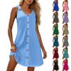 Summer Dresses For Women Beach Boho Sleeveless Printing Tshirt Tank Sundresses