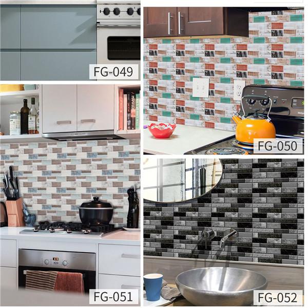 15cmX30cmX6PCS Водонепроницаемые маслостойкие наклейки на стену, наклейки на кирпичную плитку