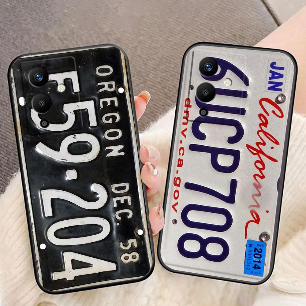 Lucky License Plate Number Phone Case For Infinix TECNO POP SPARK SMART 6 7 8 9 CAMON 40 30 30S 15 16 17 20 20C Pro Case Cover