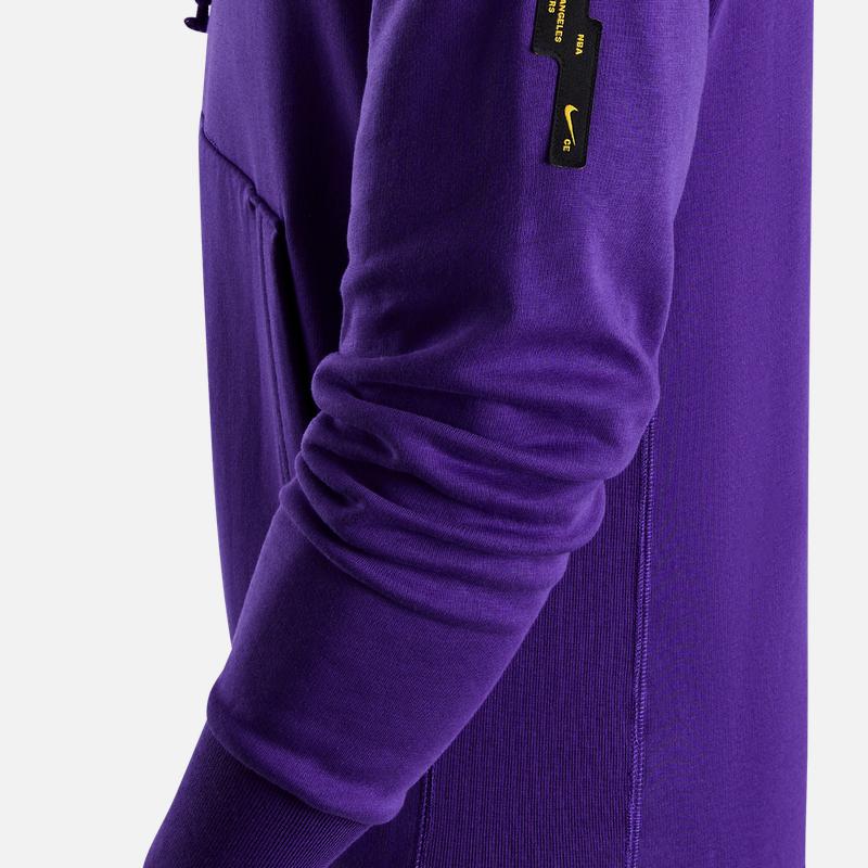 Nike Толстовка с капюшоном NBA Los Angeles Lakers с буквенным принтом, мужская фиолетовая DZ0039-504
