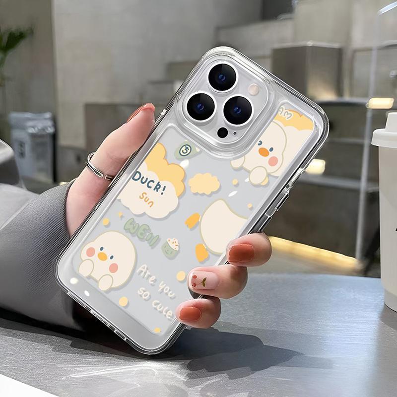 Мягкий прозрачный чехол для телефона Samsung Galaxy S26 S25 S24 S23 Ultra S22 Plus S21 FE A56 A34 A54 A35 A55 A37 A57 5G Мультяшная утка
