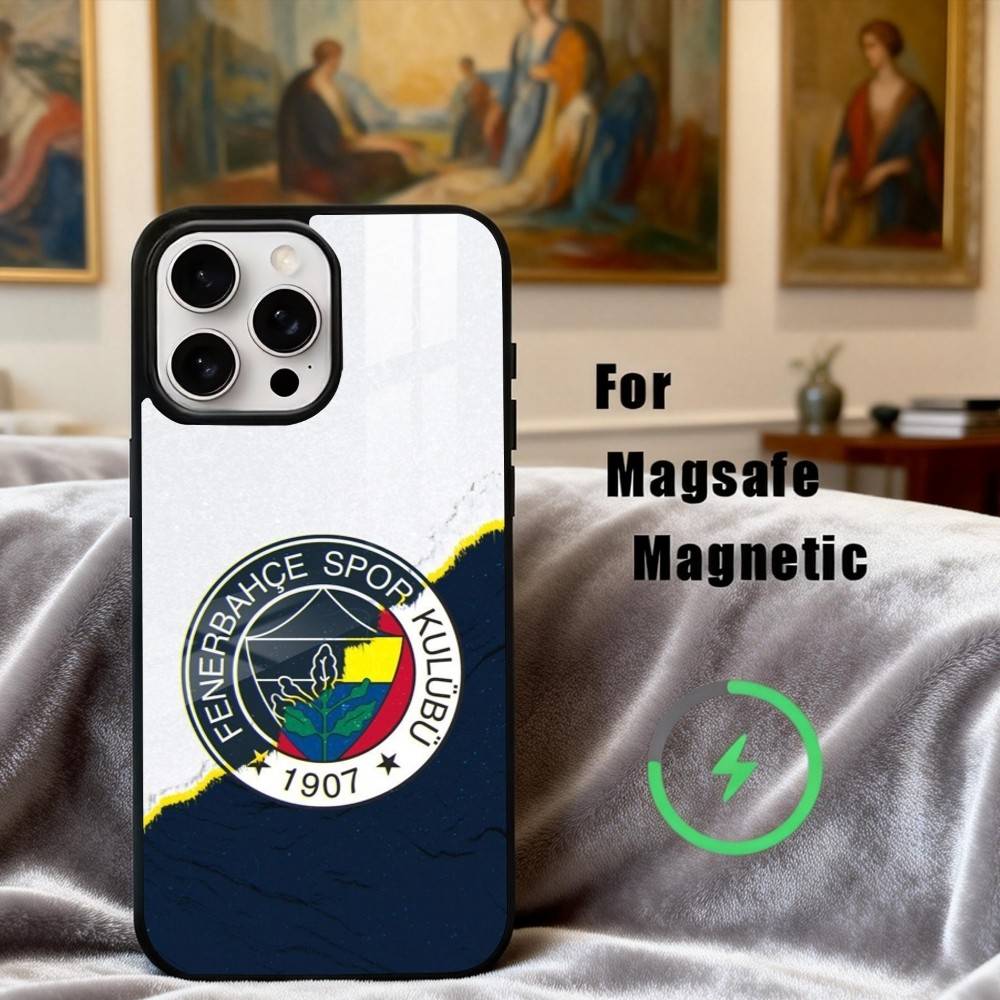 1 шт. T-Турция-Y F-Фенербахче-E Чехол для телефона для iPhone 17, 16, 15, 14, 13, 12, 11 Plus, Pro Max Магнитный для Magsafe Беспроводная зарядка