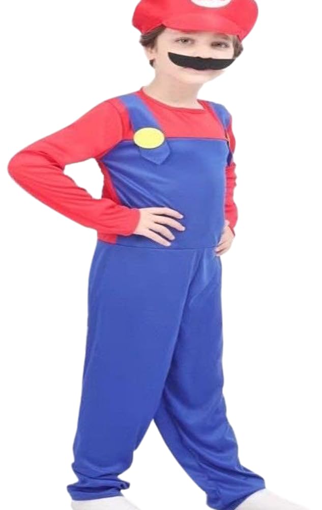 Mario and Luigi Cosplay and Mario Kart Halloween Costume Disguise Transformation Costume Gift Present Cosplay Fancy Dress School Festival USJ Party