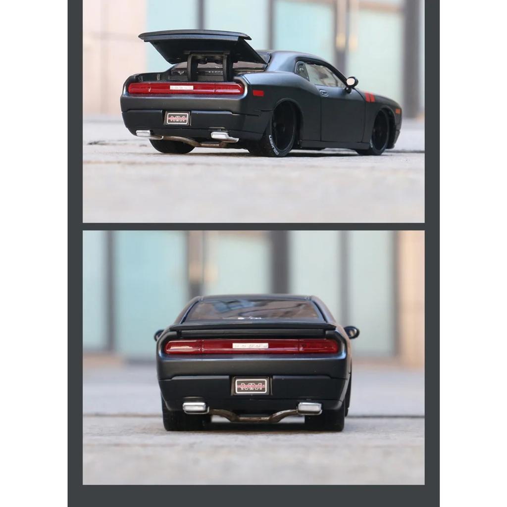 1/24 2008 Dodge Challenger Alloy Miniature Car Diecast Metal Scale Car Model Static Collection Childrens Toy Vehicle Gift