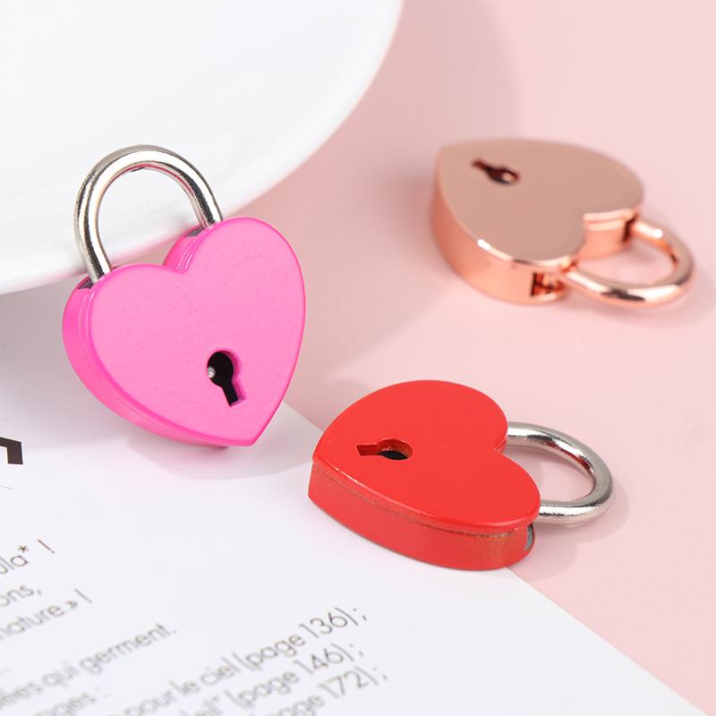 Замки для багажа в форме сердца, аппаратные замки с замком для шкатулки для драгоценностей, дневника