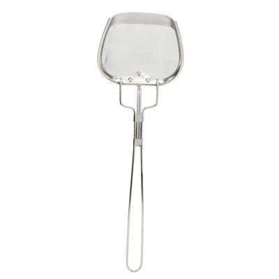 Сито с мелкой сеткой 0,02 дюйма из нержавеющей стали 304 с прочной устойчивой ручкой, ложка-скиммер для сглаживания для