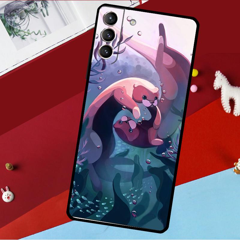 Чехол с животным выдрой для Samsung Galaxy S22 S23 Ultra S21 FE S8 S9 S10 Plus Note 10 20 Ultra S20 FE Чехол