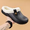 Fashion Waterproof Mule Clogs Men Slippers Winter Warm Unisex Fur Slippers House Room Slippers Trend Indoor Floor Shoes Slides For Women
