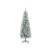 HOMCOM Sapin De Noël Artificiel De 180 Cm Avec 479 Branches Et Neige Artificielle Pour Les Décorations De Noël, Vert