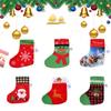 Christmas Stocking Decoration Snowman Small Bell Christmas Eve Children's Candy Gift Bag 6pc