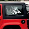 Автомобиль Внедорожник Внедорожник Окна Капоты Боковая Часть Кузова Белый Компас Тотем Наклейка Стикер