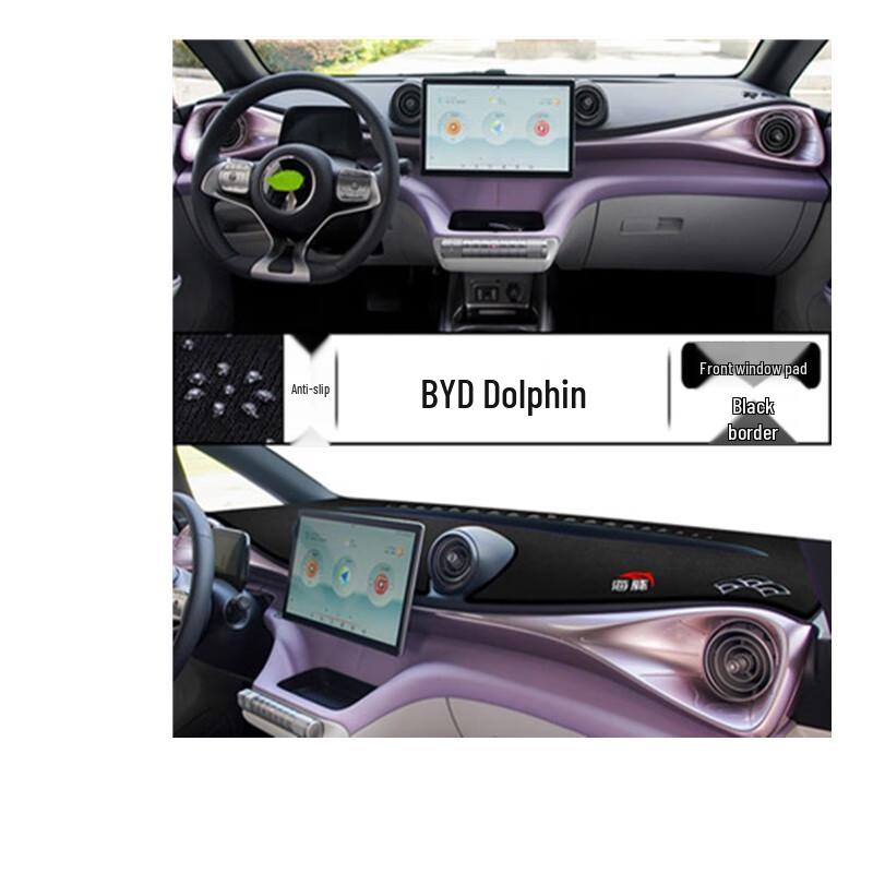 Коврик-солнцезащита на приборную панель BYD Dolphin - Термоизолирующая и пылезащитная ткань для защиты от солнца