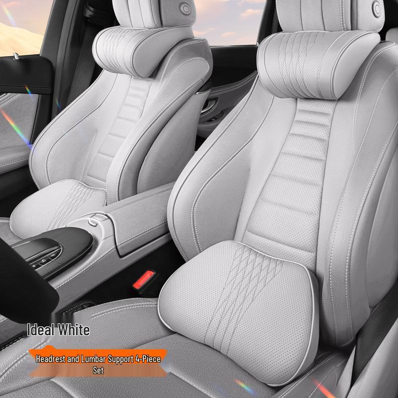 Jordani Premium Memory Foam Car Headrest & Lumbar Support Pillow