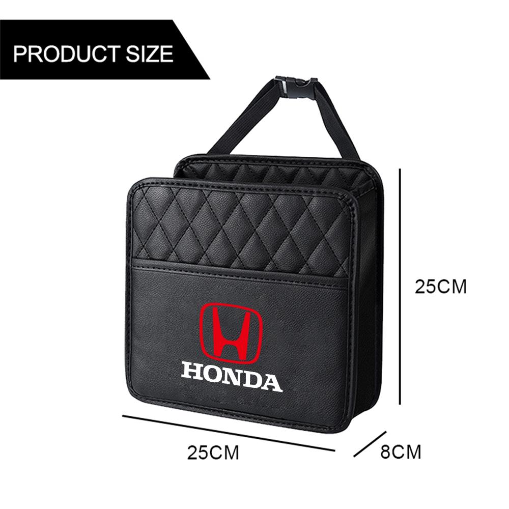 Car Leather Storage Bag Seat Backrest Organizer Box Accessories For Honda CIVIC Insight Accord Hornet Type R Type S Mugen Legend RF6