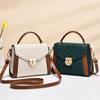 Fashion Embossed Leather Women'S Handbag Classic Retro Shoulder Bag Leisure Brand Crossbody Bag Colored Small Square Bag